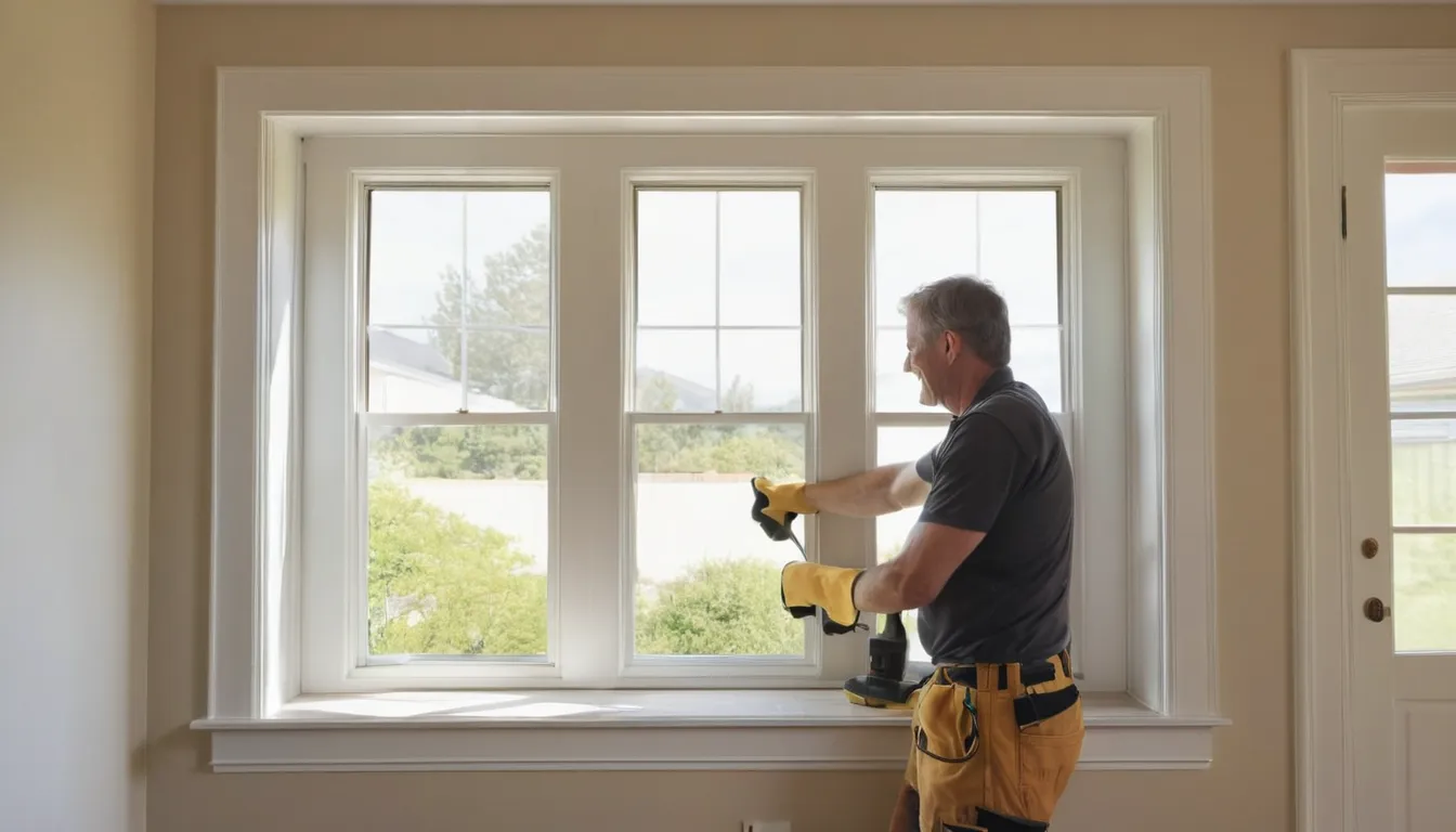 A homeowner in Gary looking at a newly installed window in a bright living room